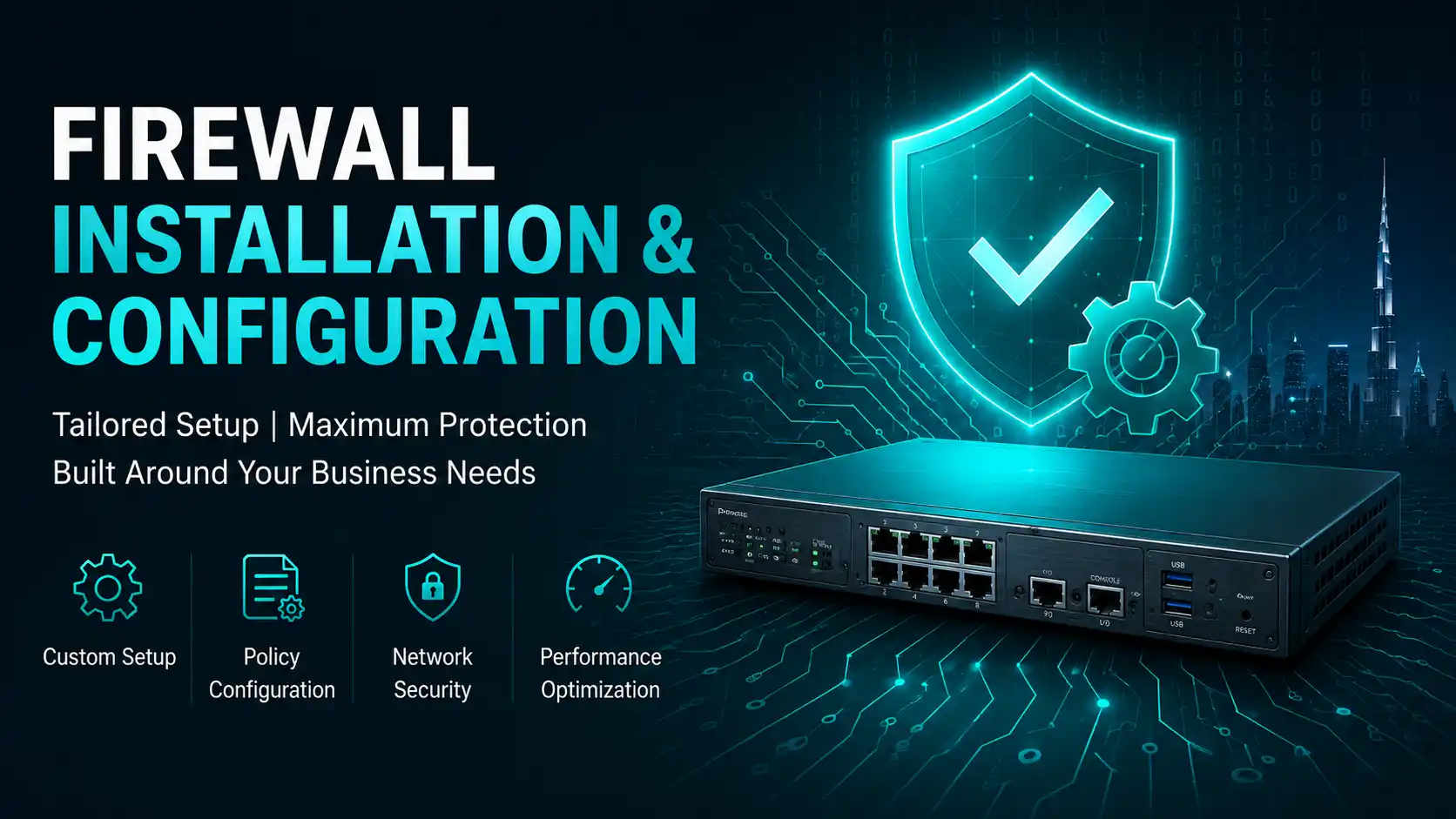 Firewall installation and configuration Dubai