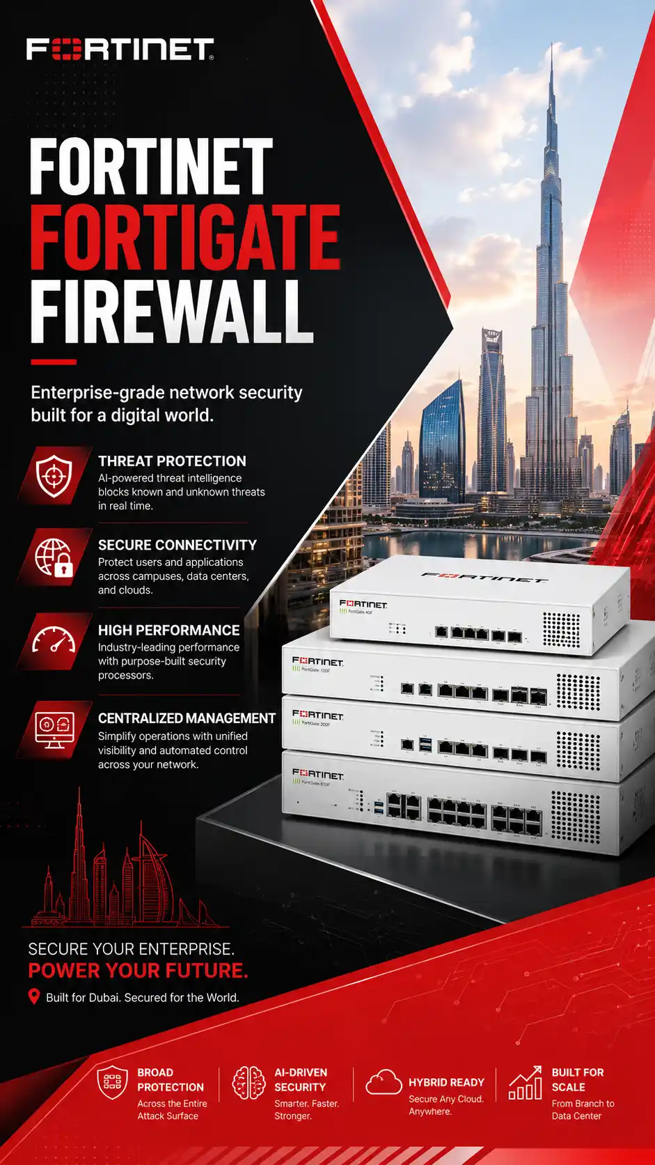 Fortinet FortiGate firewall Dubai supply installation configuration and support